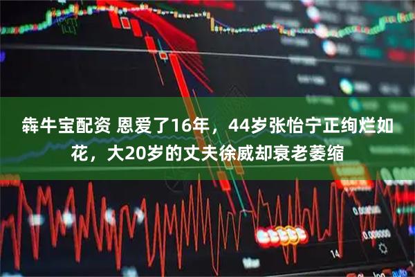 犇牛宝配资 恩爱了16年，44岁张怡宁正绚烂如花，大20岁的丈夫徐威却衰老萎缩