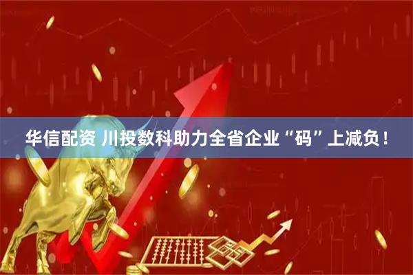 华信配资 川投数科助力全省企业“码”上减负！