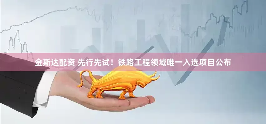 金斯达配资 先行先试！铁路工程领域唯一入选项目公布