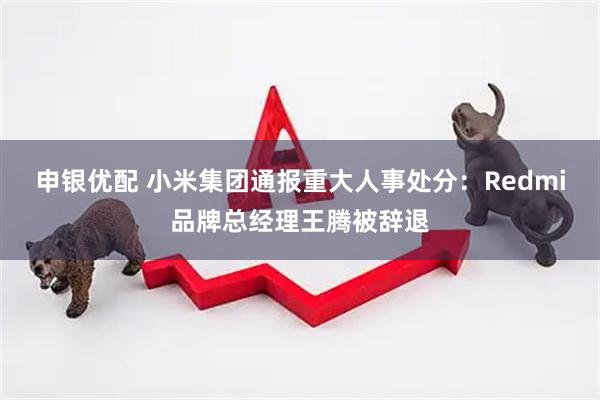 申银优配 小米集团通报重大人事处分：Redmi品牌总经理王腾被辞退